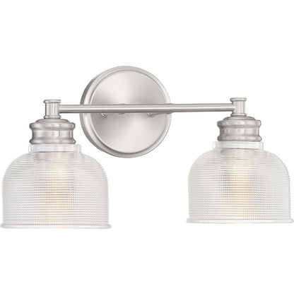 Meridian Lite Trends 2-Light Bathroom Vanity Light in Brushed Nickel M80034BN