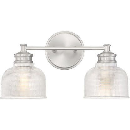 Meridian 2-Light Bathroom Vanity Light in Brushed Nickel M80034BN