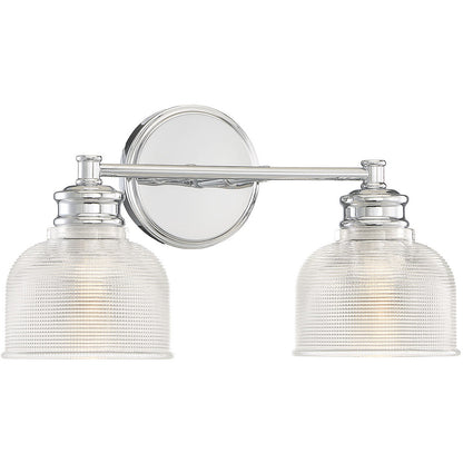 Meridian Lite Trends 2-Light Bathroom Vanity Light in Chrome M80034CH