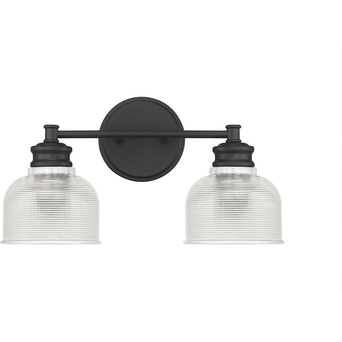 Meridian Lite Trends 2-Light Bathroom Vanity Light in Matte Black M80034MBK