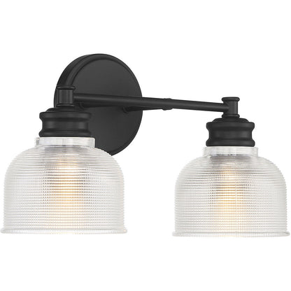 Meridian Lite Trends 2-Light Bathroom Vanity Light in Matte Black M80034MBK