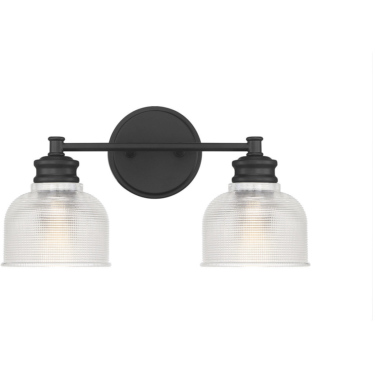 Meridian 2-Light Bathroom Vanity Light in Matte Black M80034MBK