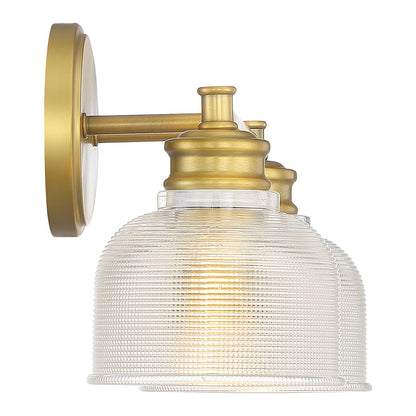 Meridian Lite Trends 2-Light Bathroom Vanity Light in Natural Brass M80034NB