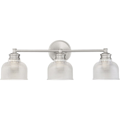 Meridian Lite Trends 3-Light Bathroom Vanity Light in Brushed Nickel M80035BN