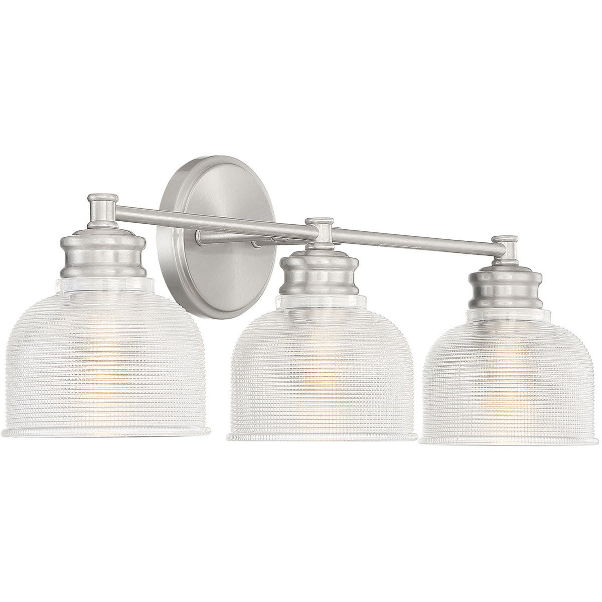 Meridian Lite Trends 3-Light Bathroom Vanity Light in Brushed Nickel M80035BN