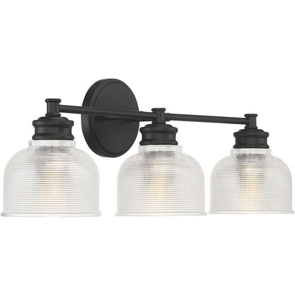 Meridian Lite Trends 3-Light Bathroom Vanity Light in Matte Black M80035MBK