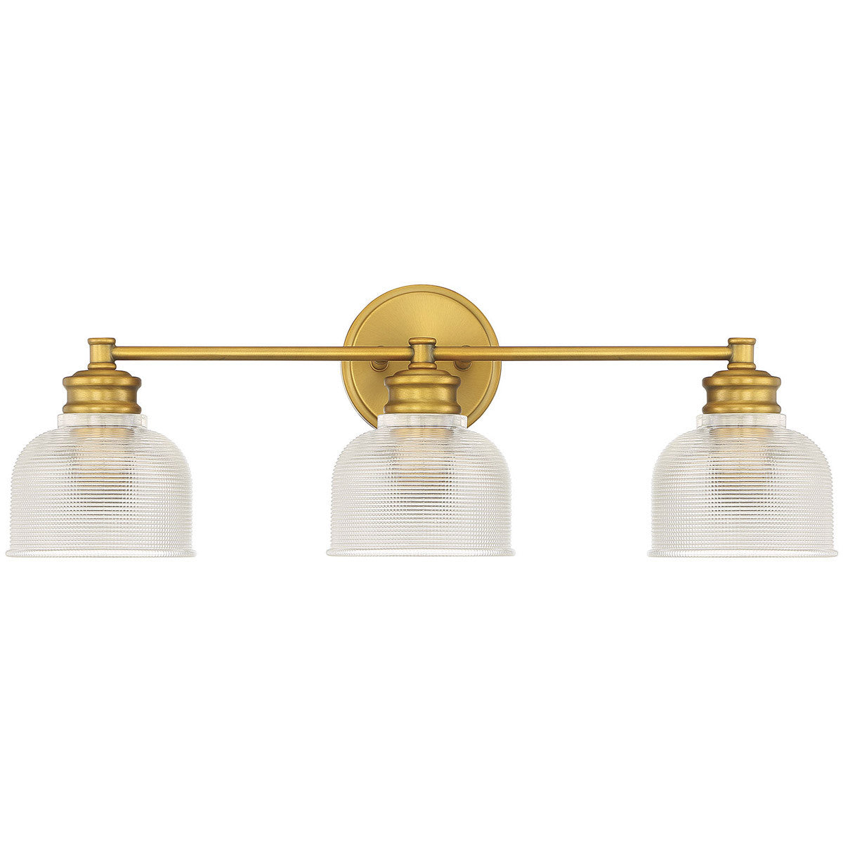 Meridian Lite Trends 3-Light Bathroom Vanity Light in Natural Brass M80035NB