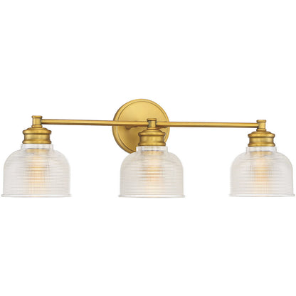 Meridian Lite Trends 3-Light Bathroom Vanity Light in Natural Brass M80035NB