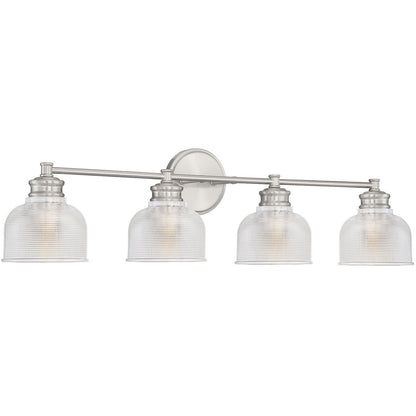 Meridian Lite Trends 4-Light Bathroom Vanity Light in Brushed Nickel M80036BN