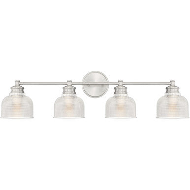 Meridian Lite Trends 4-Light Bathroom Vanity Light in Brushed Nickel M80036BN