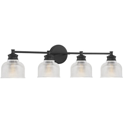 Meridian Lite Trends 4-Light Bathroom Vanity Light in Matte Black M80036MBK