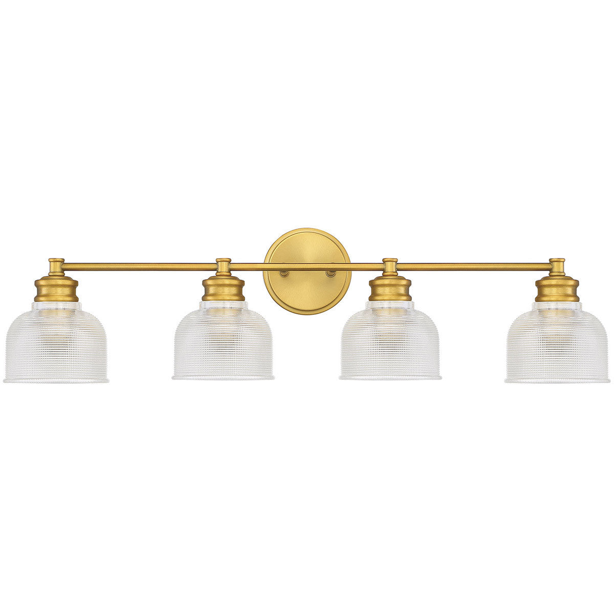 Meridian Lite Trends 4-Light Bathroom Vanity Light in Natural Brass M80036NB