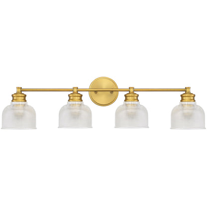 Meridian Lite Trends 4-Light Bathroom Vanity Light in Natural Brass M80036NB