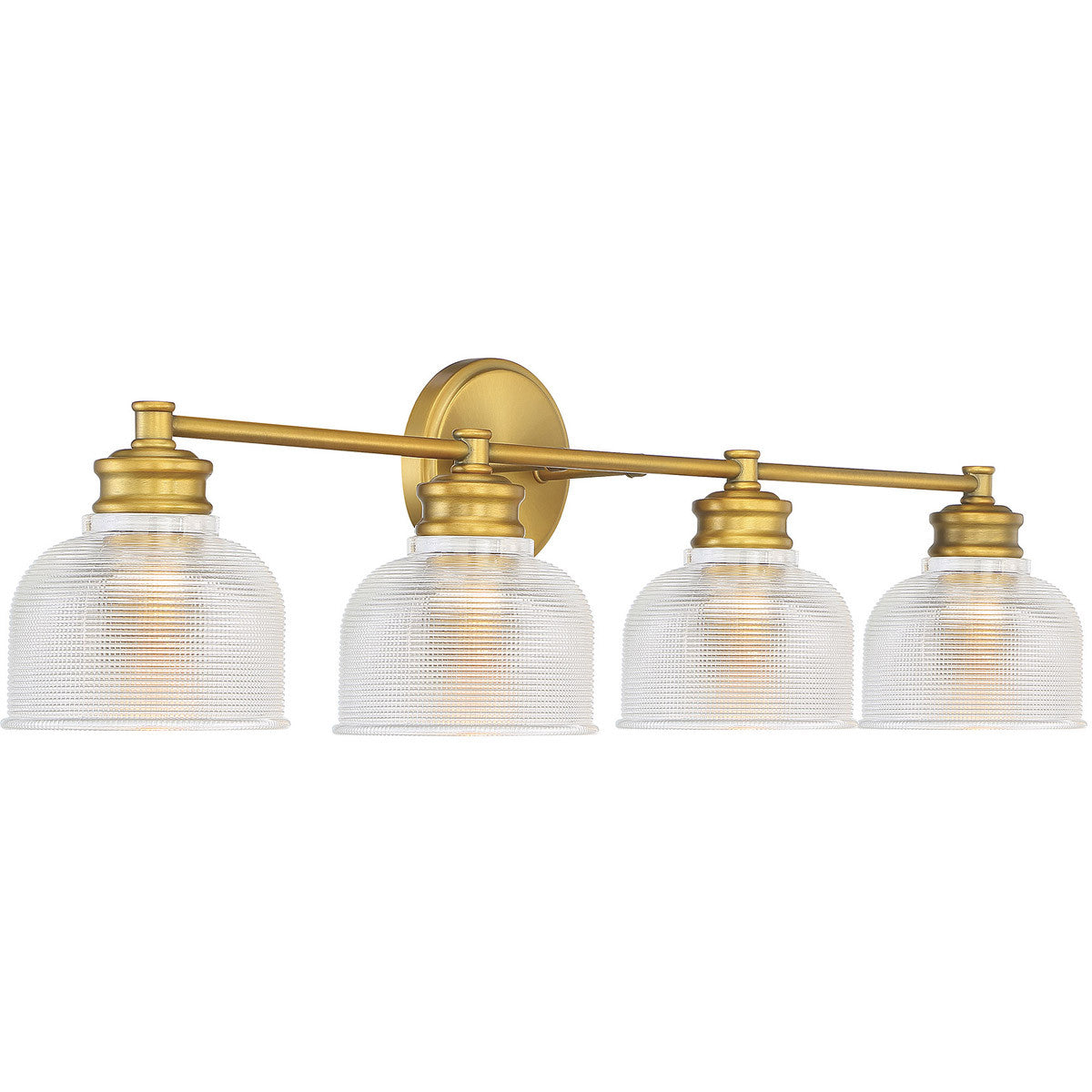 Meridian Lite Trends 4-Light Bathroom Vanity Light in Natural Brass M80036NB