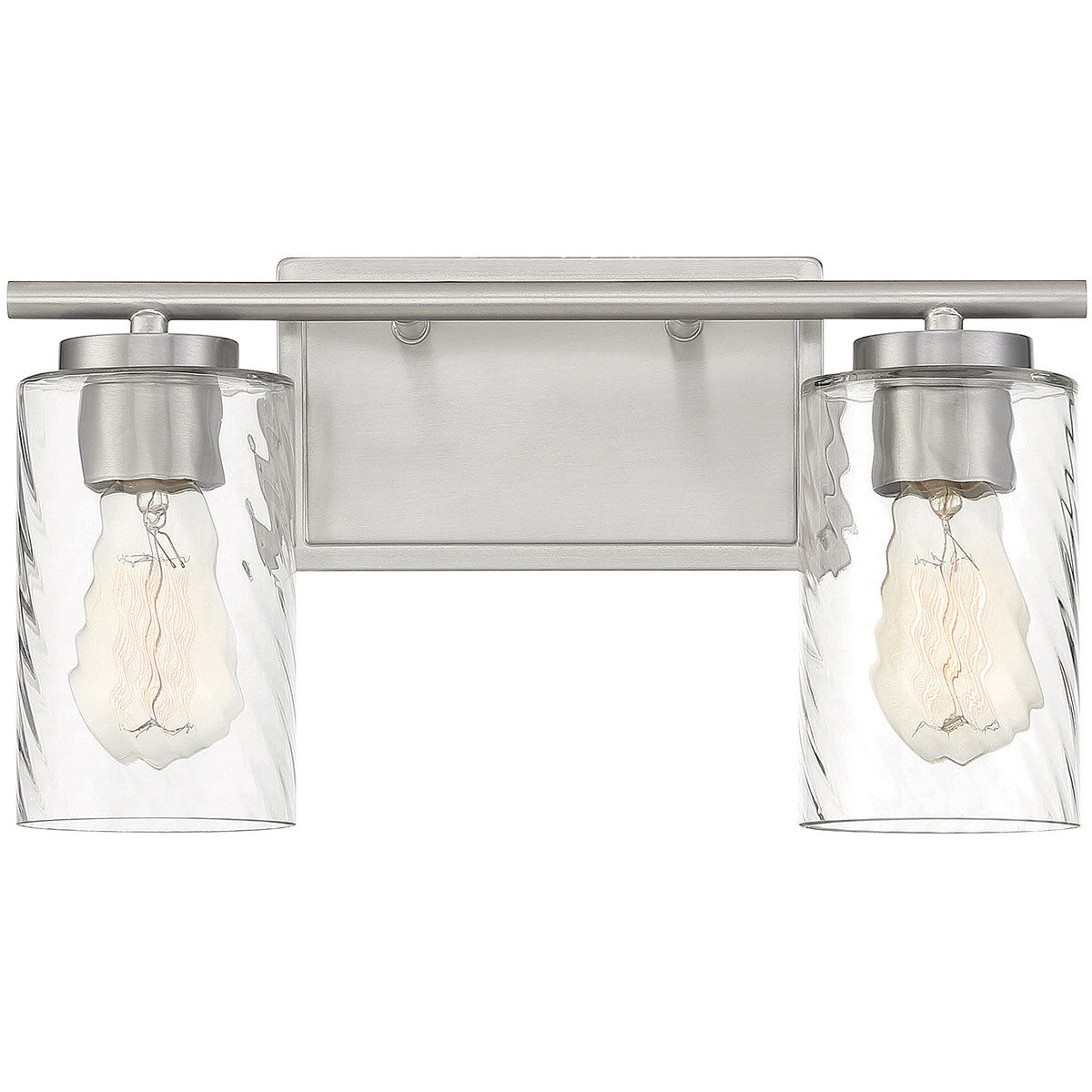 Meridian 2-Light Bathroom Vanity Light in Brushed Nickel M80037BN