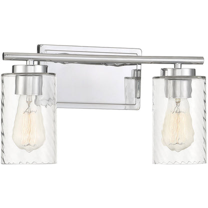 Meridian Lite Trends 2-Light Bathroom Vanity Light in Chrome M80037CH