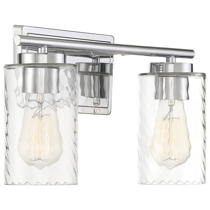 Meridian Lite Trends 2-Light Bathroom Vanity Light in Chrome M80037CH