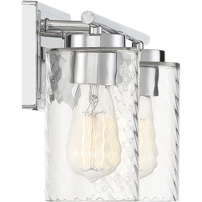 Meridian Lite Trends 2-Light Bathroom Vanity Light in Chrome M80037CH