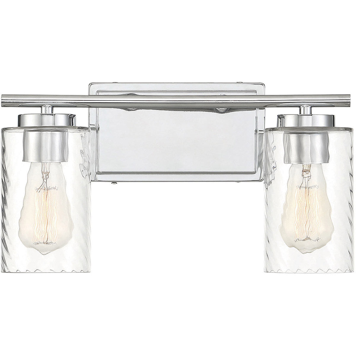 Meridian 2-Light Bathroom Vanity Light in Chrome M80037CH