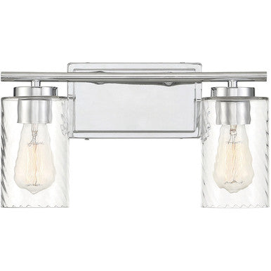 Meridian Lite Trends 2-Light Bathroom Vanity Light in Chrome M80037CH