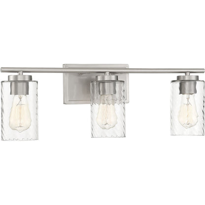 Meridian Lite Trends 3-Light Bathroom Vanity Light in Brushed Nickel M80038BN