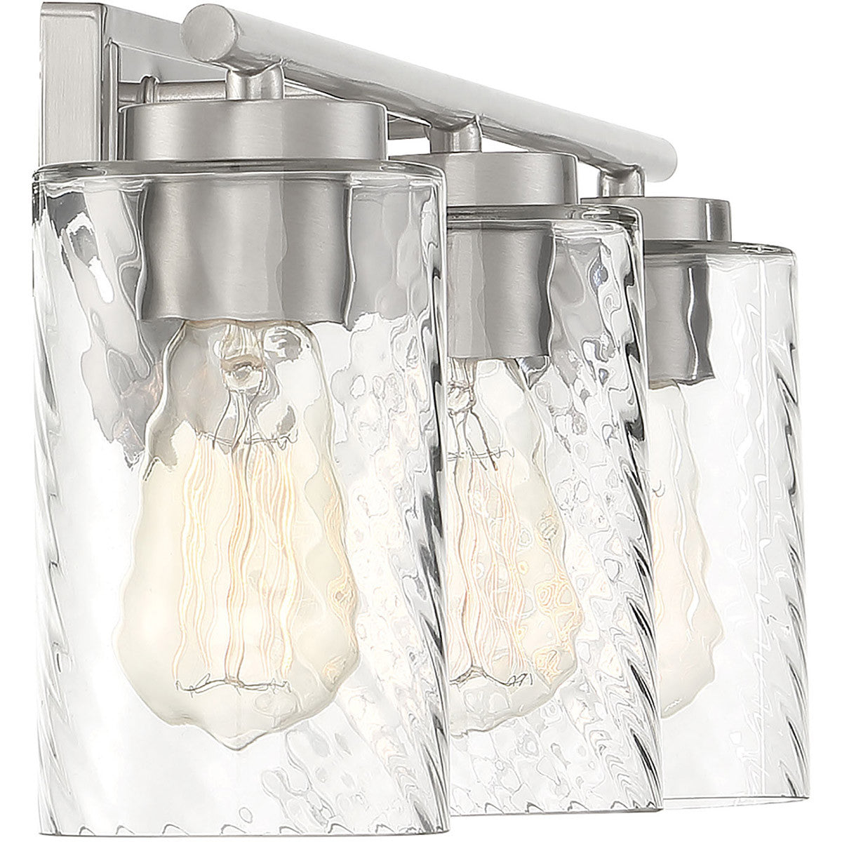 Meridian Lite Trends 3-Light Bathroom Vanity Light in Brushed Nickel M80038BN