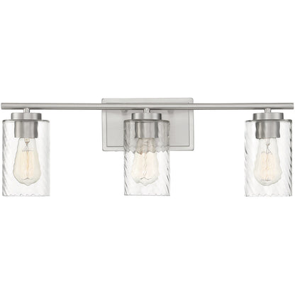 Meridian 3-Light Bathroom Vanity Light in Brushed Nickel M80038BN