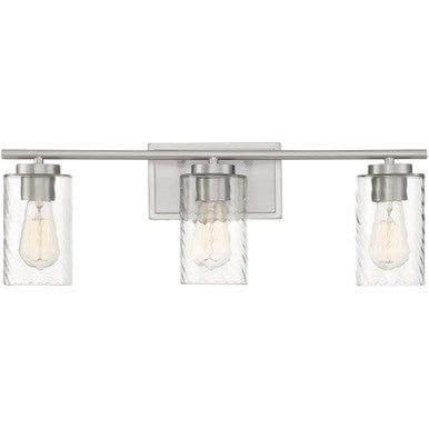 Meridian Lite Trends 3-Light Bathroom Vanity Light in Brushed Nickel M80038BN