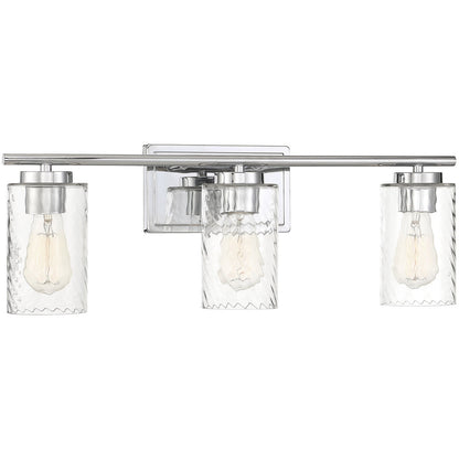 Meridian Lite Trends 3-Light Bathroom Vanity Light in Chrome M80038CH