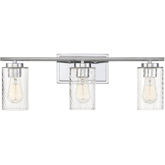 Meridian 3-Light Bathroom Vanity Light in Chrome M80038CH