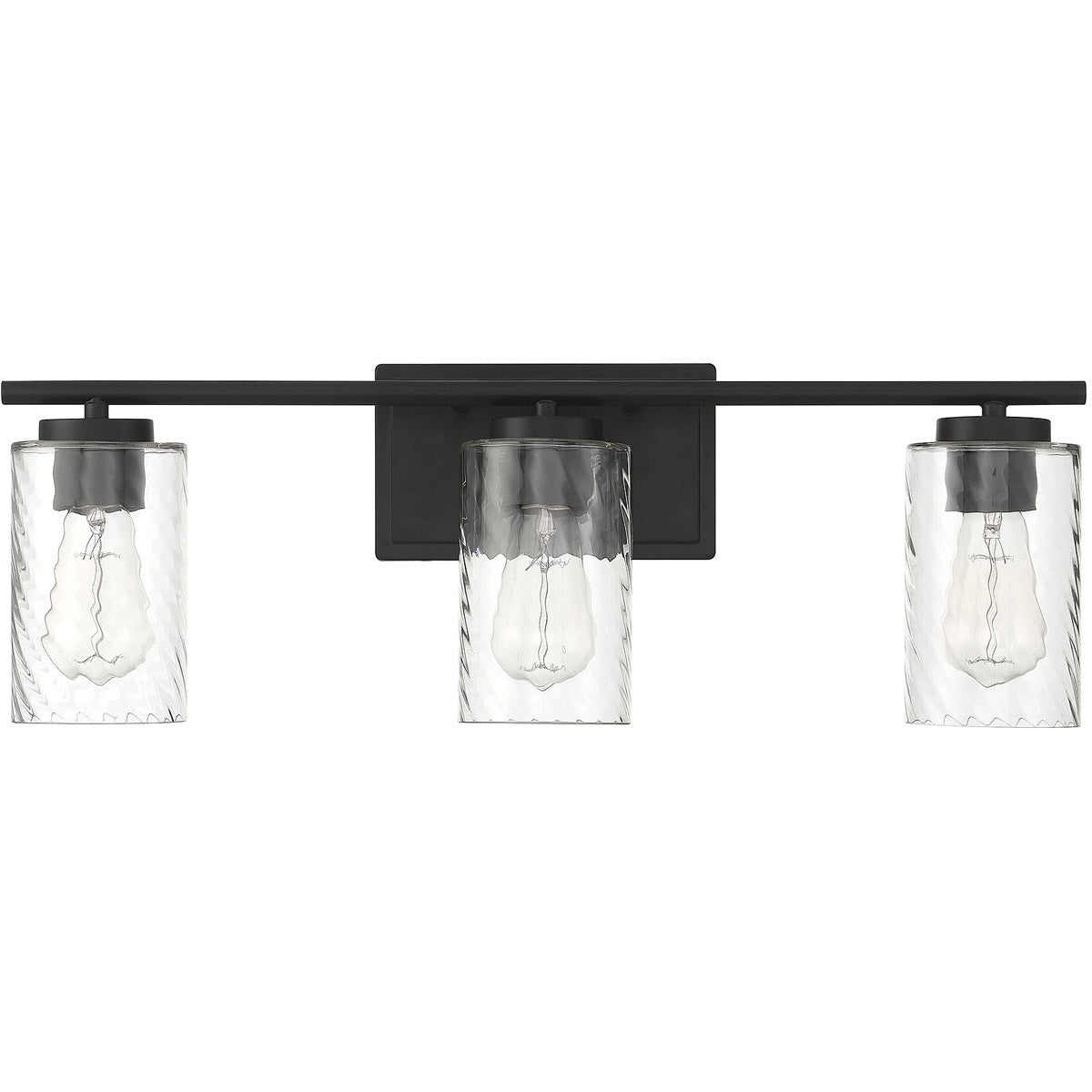 Meridian Lite Trends 3-Light Bathroom Vanity Light in Matte Black M80038MBK