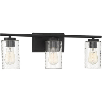 Meridian Lite Trends 3-Light Bathroom Vanity Light in Matte Black M80038MBK