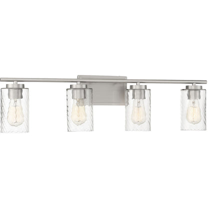 Meridian Lite Trends 4-Light Bathroom Vanity Light in Brushed Nickel M80039BN