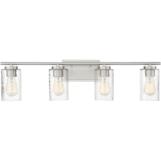 Meridian 4-Light Bathroom Vanity Light in Brushed Nickel M80039BN