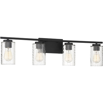 Meridian Lite Trends 4-Light Bathroom Vanity Light in Matte Black M80039MBK