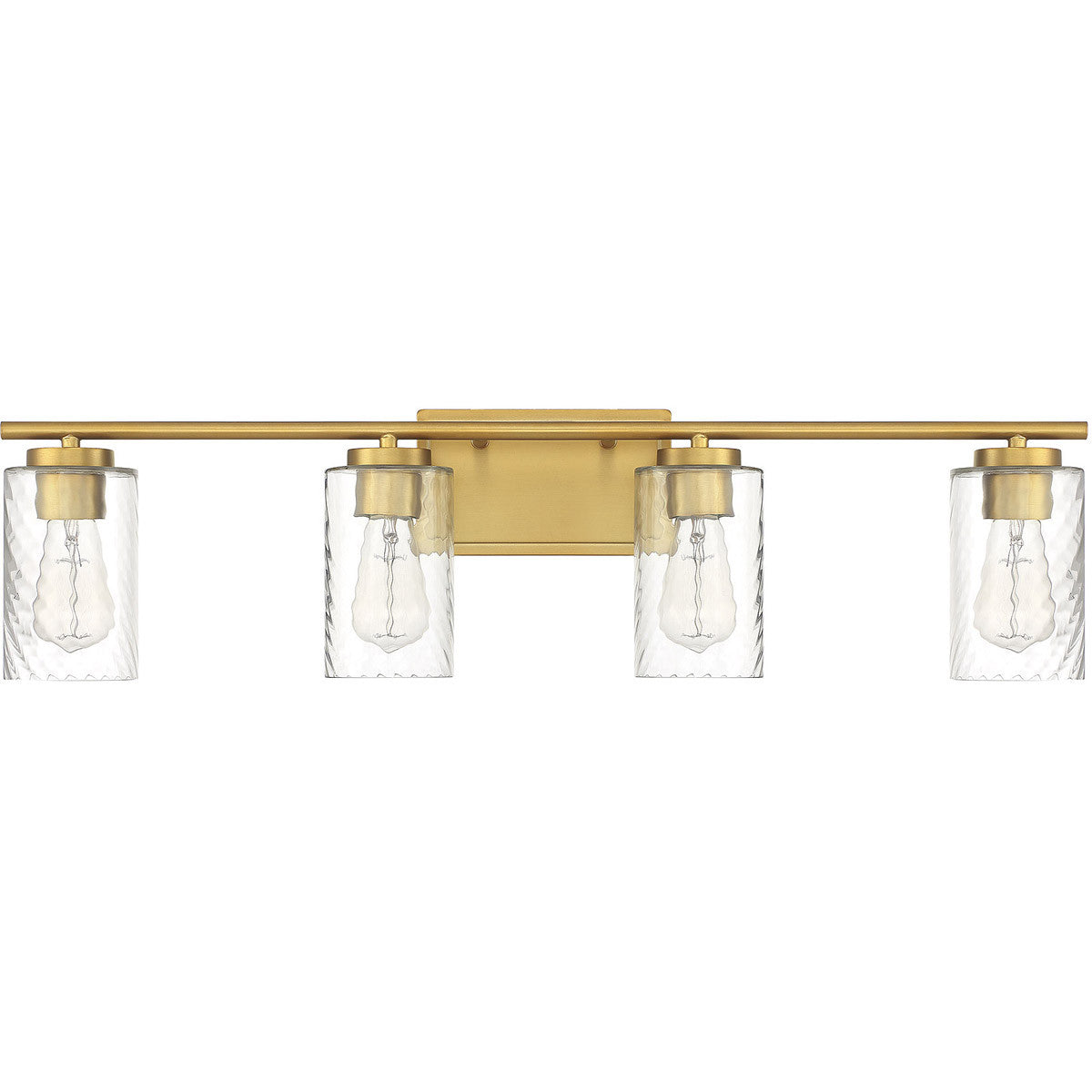 Meridian Lite Trends 4-Light Bathroom Vanity Light in Natural Brass M80039NB