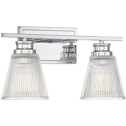 Meridian Lite Trends 2-Light Bathroom Vanity Light in Chrome M80040CH