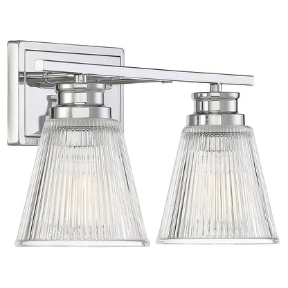 Meridian Lite Trends 2-Light Bathroom Vanity Light in Chrome M80040CH