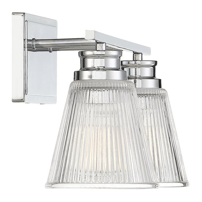 Meridian Lite Trends 2-Light Bathroom Vanity Light in Chrome M80040CH