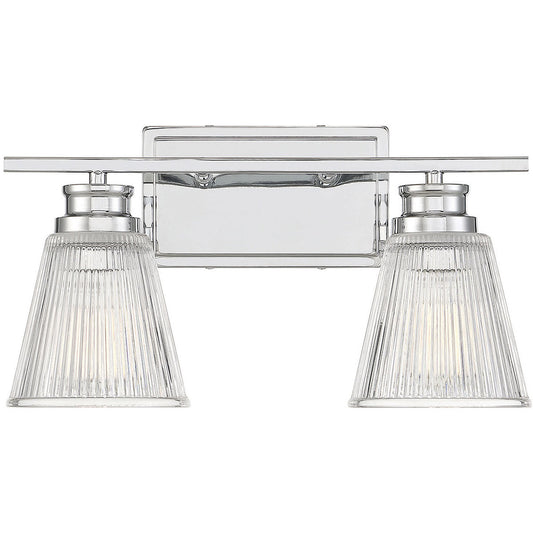 Meridian 2-Light Bathroom Vanity Light in Chrome M80040CH