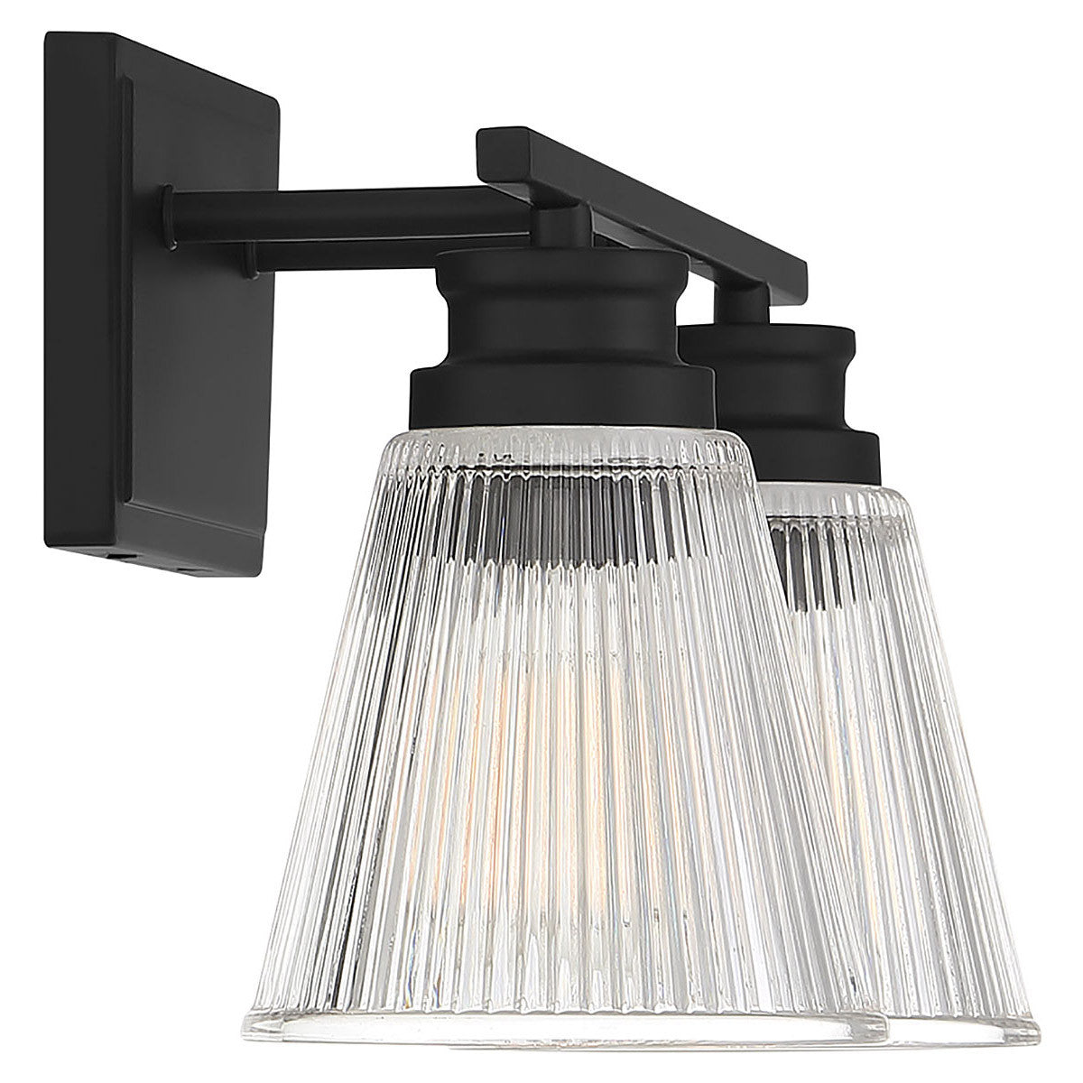 Meridian Lite Trends 2-Light Bathroom Vanity Light in Matte Black M80040MBK