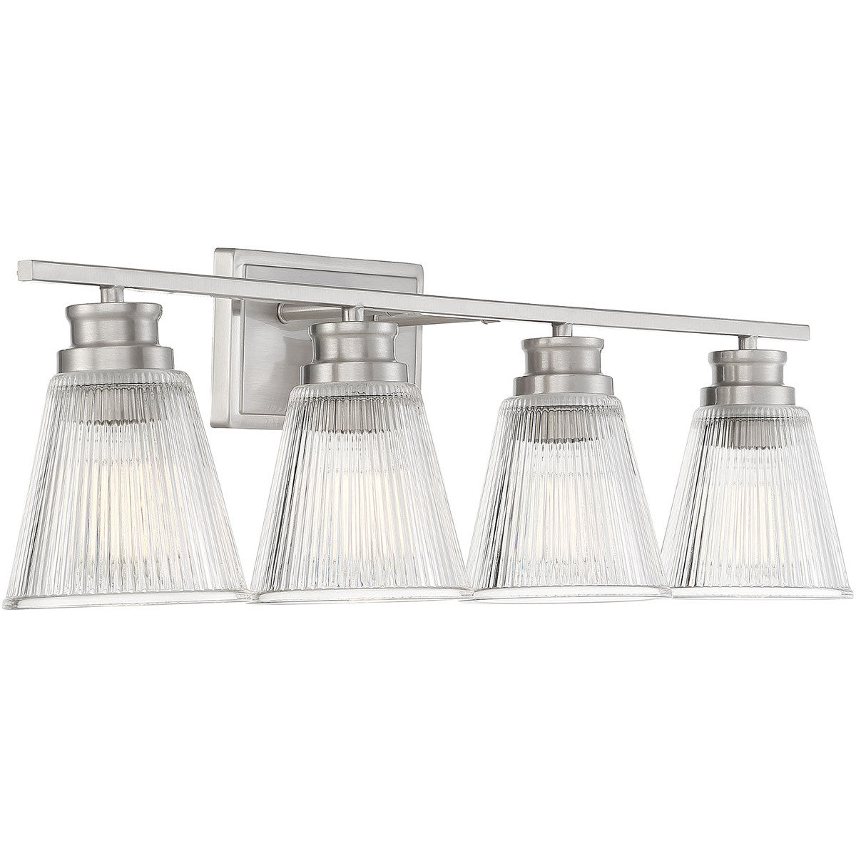 Meridian Lite Trends 4-Light Bathroom Vanity Light in Brushed Nickel M80042BN