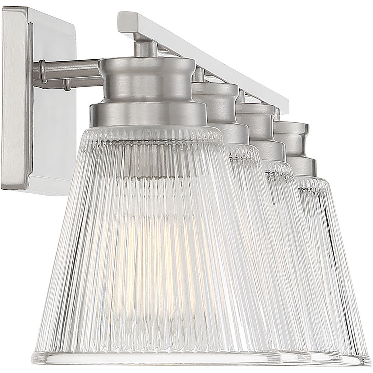 Meridian Lite Trends 4-Light Bathroom Vanity Light in Brushed Nickel M80042BN