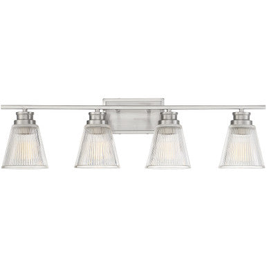 Meridian Lite Trends 4-Light Bathroom Vanity Light in Brushed Nickel M80042BN