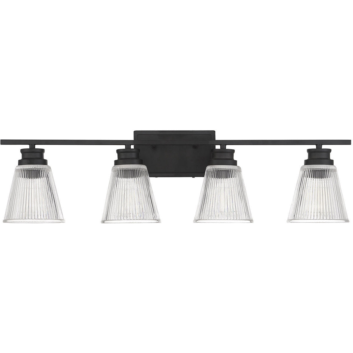 Meridian Lite Trends 4-Light Bathroom Vanity Light in Matte Black M80042MBK