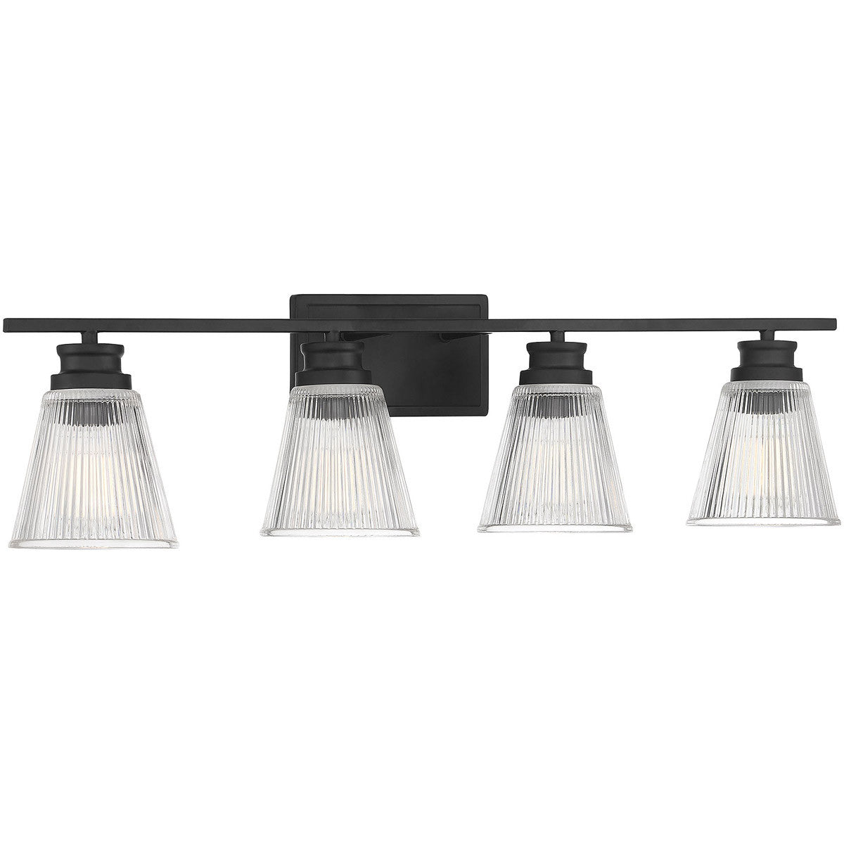 Meridian Lite Trends 4-Light Bathroom Vanity Light in Matte Black M80042MBK