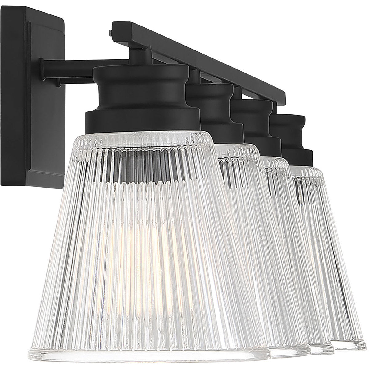 Meridian Lite Trends 4-Light Bathroom Vanity Light in Matte Black M80042MBK