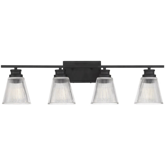 Meridian 4-Light Bathroom Vanity Light in Matte Black M80042MBK