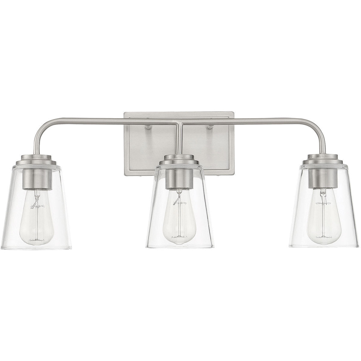 Meridian Lite Trends 3-Light Bathroom Vanity Light in Brushed Nickel M80044BN