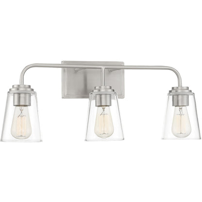 Meridian Lite Trends 3-Light Bathroom Vanity Light in Brushed Nickel M80044BN